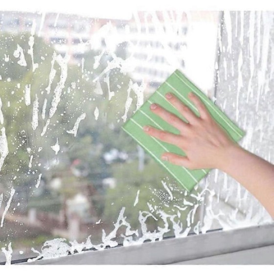 Premium Bamboo Microfiber Washable Cloths and Sponges for Glass Cooktops, Kitchen